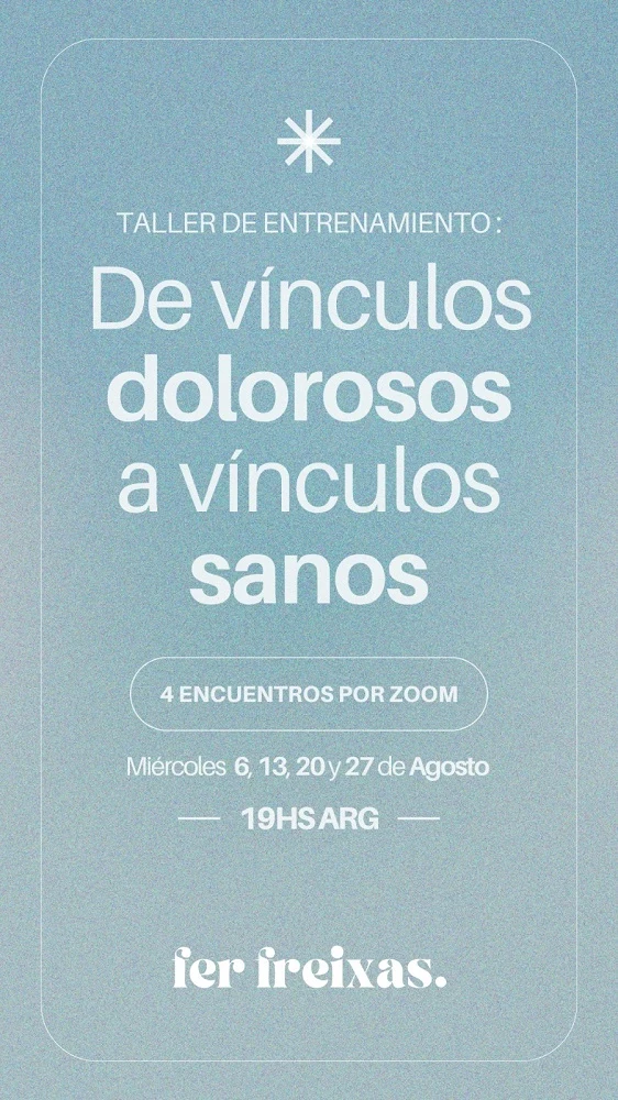 Flyer taller Vínculos - agosto FF
